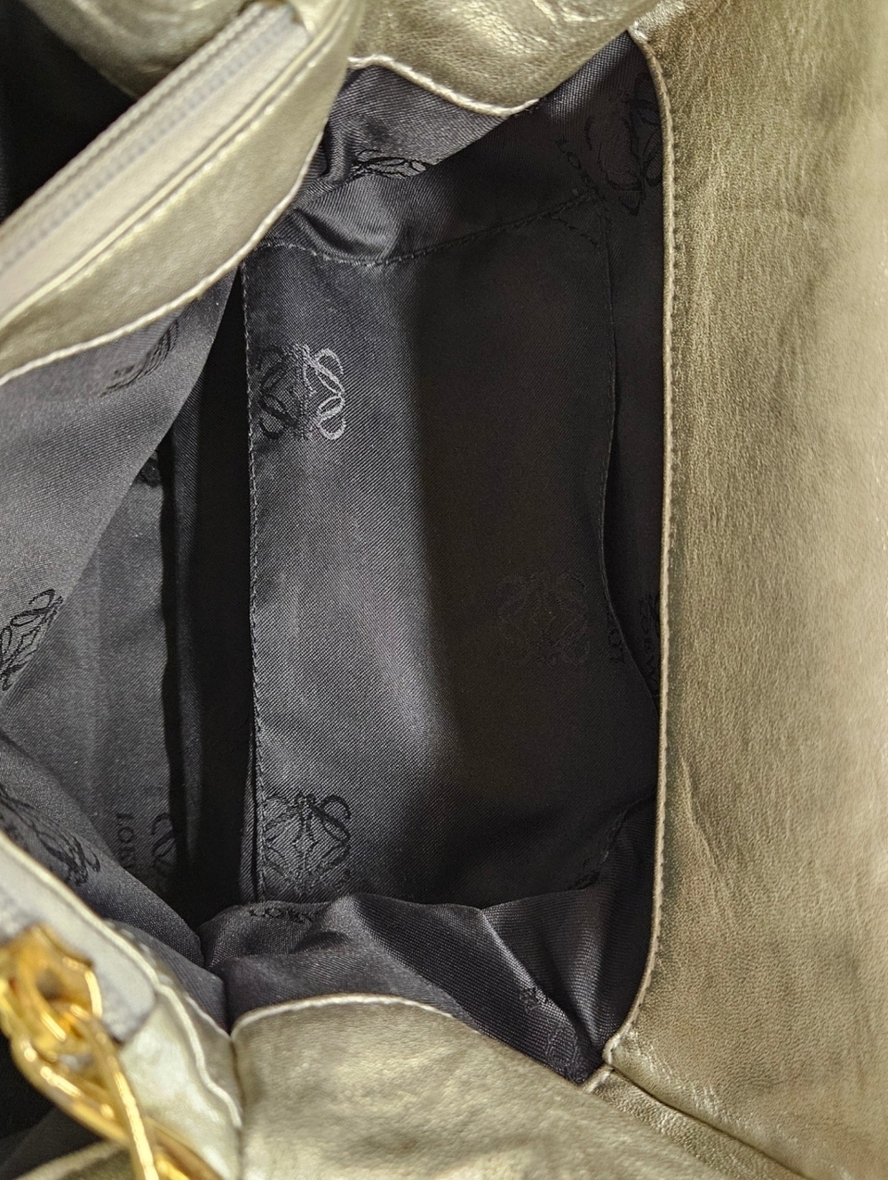 Loewe Nappa Lambskin Leather Knotted Tote Bag In Light Gold - Picture 15 of 15